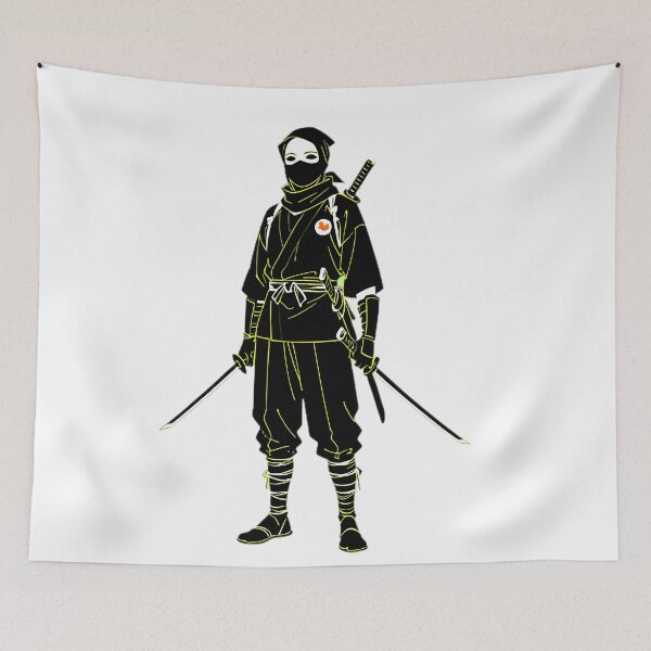 Item preview, Stylish Ninja – Black & Yellow Warrior designed and sold by CreaVox.