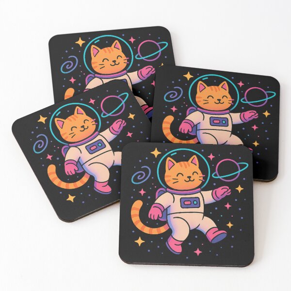 Item preview, Cosmic Cat Astronaut – Neon Space Explorer designed and sold by Orca Chuckle Studios.