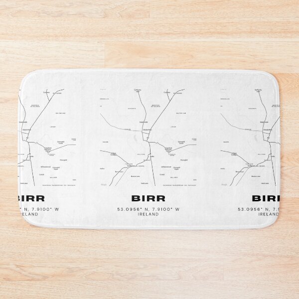 Item preview, Birr Ireland Minimalist Map Print designed and sold by RM-Journey.