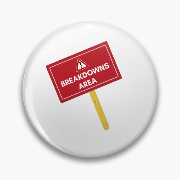 Item preview, Breakdowns Area Student Stress Humor | Exam Pressure Comedy Sign | Academic Meltdown Design designed and sold by TialCorner.