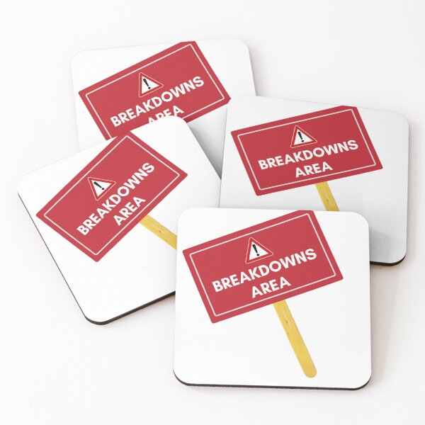 Item preview, Breakdowns Area Student Stress Humor | Exam Pressure Comedy Sign | Academic Meltdown Design designed and sold by TialCorner.