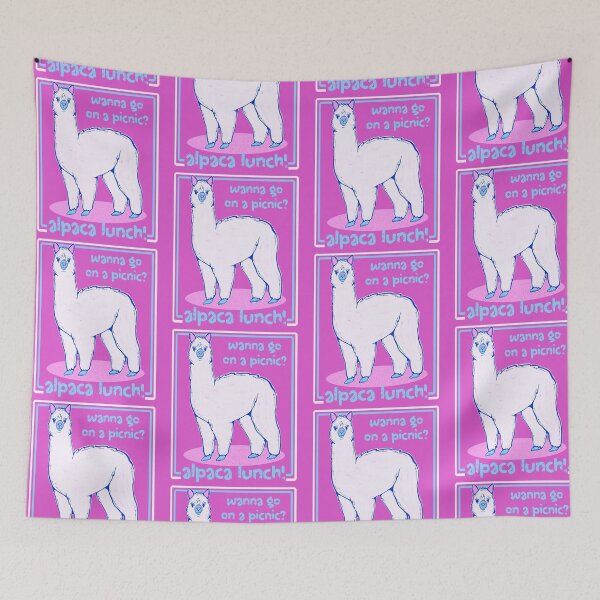 Item preview, wanna have a picnic? alpaca lunch! - alpaca meme designed and sold by crestfallenmermaid.