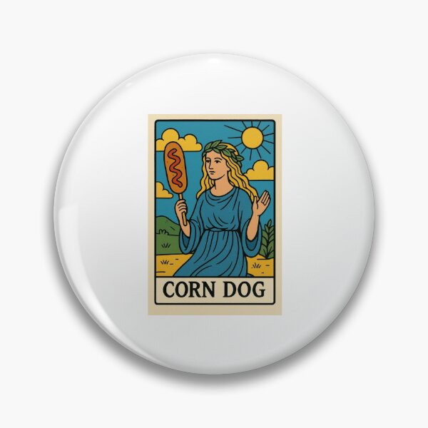 Item preview, Corn dog Tarot card pizza hamburger meme prank weird birthday funny designed and sold by CheeseBlueprint.