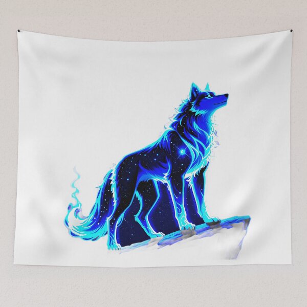 Item preview, Majestic Galaxy Wolf – Cosmic Energy Spirit designed and sold by CreaVox.