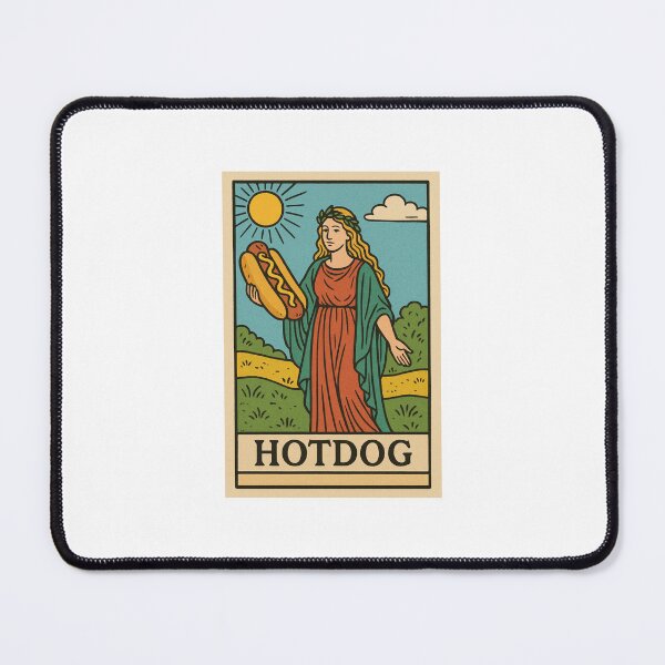 Item preview, Hotdog Tarot card pizza hamburger meme prank weird birthday funny designed and sold by CheeseBlueprint.