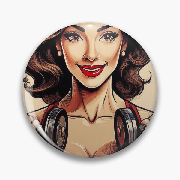 Item preview, Woman Lifting Weights Vintage Poster  designed and sold by FlosArtPrintShop.