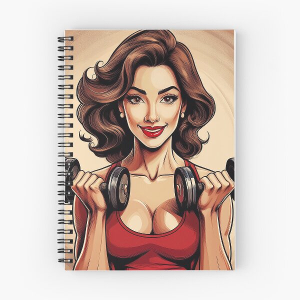 Item preview, Woman Lifting Weights Vintage Poster  designed and sold by FlosArtPrintShop.