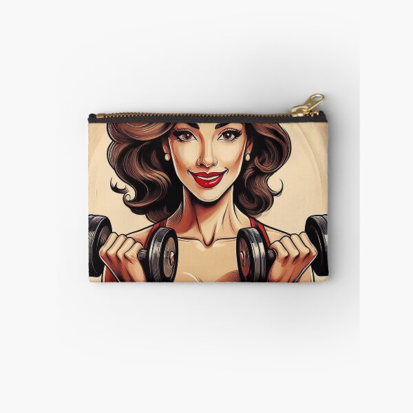Item preview, Woman Lifting Weights Vintage Poster  designed and sold by FlosArtPrintShop.