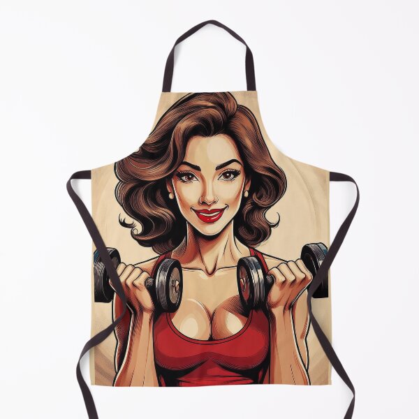 Item preview, Woman Lifting Weights Vintage Poster designed and sold by FlosArtPrintShop.