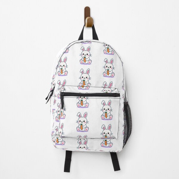 Item preview, Kawaii Cute Bunny Holding Carrot – Adorable Cartoon Rabbit Design designed and sold by TrendyArtStudio.