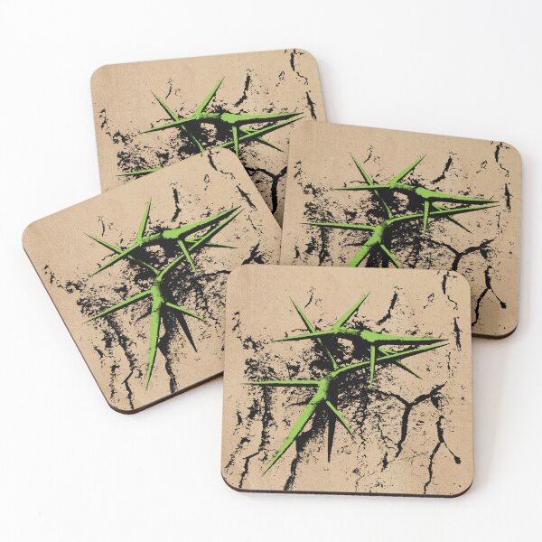 Item preview, Green Spikes breaking through vintage paper designed and sold by Luzi Illustrella.
