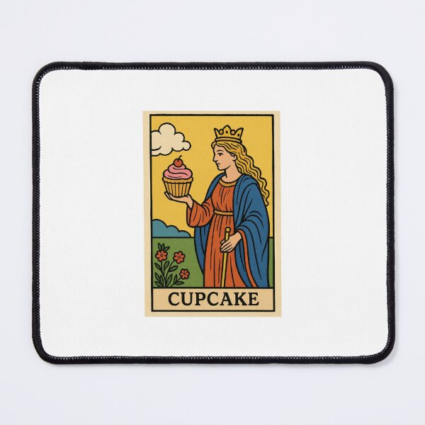 Item preview, Cupcake Tarot card pizza hamburger meme prank weird birthday funny designed and sold by CheeseBlueprint.