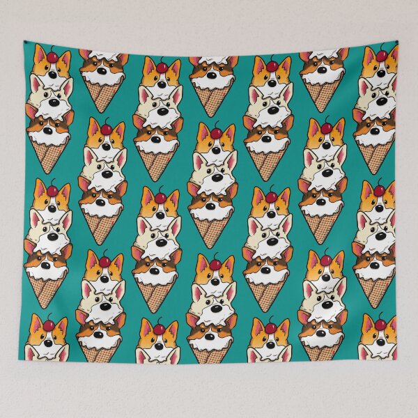 Item preview, 3 Scoop Ice Cream Corgis designed and sold by SPufferART.