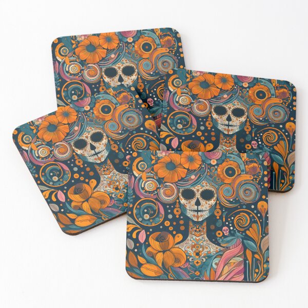 Item preview, Colorful Catrina Illustration - Vibrant Day of the Dead Art designed and sold by  Ojo de Lilith.
