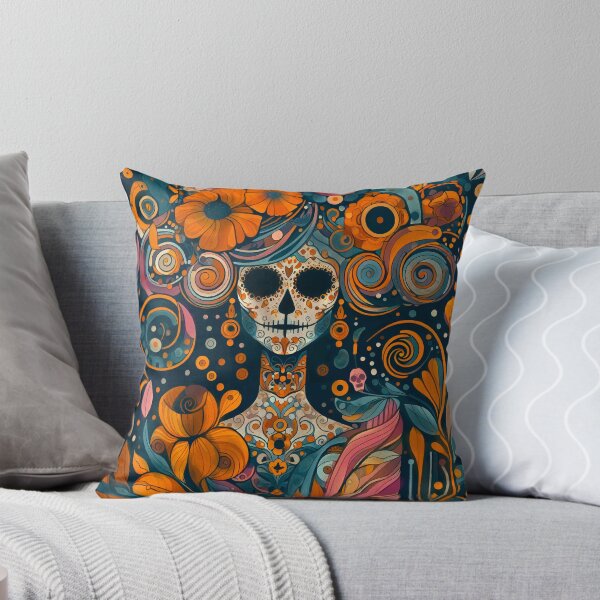 Item preview, Colorful Catrina Illustration - Vibrant Day of the Dead Art designed and sold by  Ojo de Lilith.