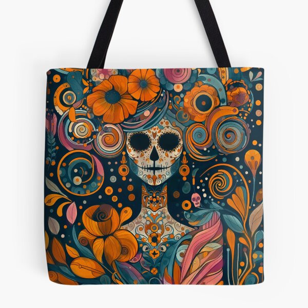 Item preview, Colorful Catrina Illustration - Vibrant Day of the Dead Art designed and sold by  Ojo de Lilith.