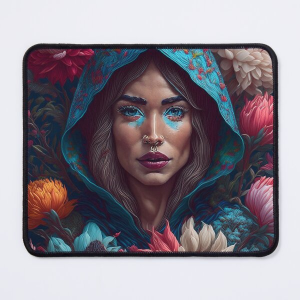 Item preview, Portrait of a Hooded Woman designed and sold by FlosArtPrintShop.
