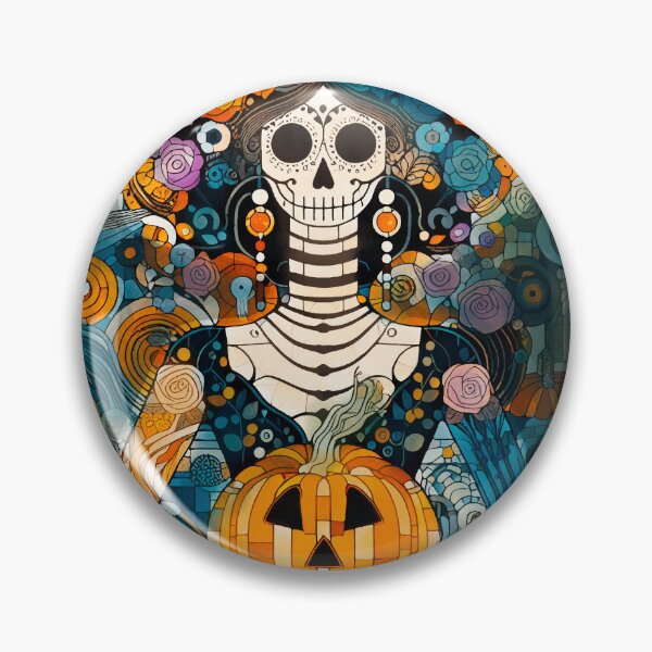 Item preview, Colorful Catrina Illustration - Vibrant Day of the Dead Art designed and sold by  Ojo de Lilith.