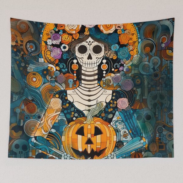 Item preview, Colorful Catrina Illustration - Vibrant Day of the Dead Art designed and sold by  Ojo de Lilith.