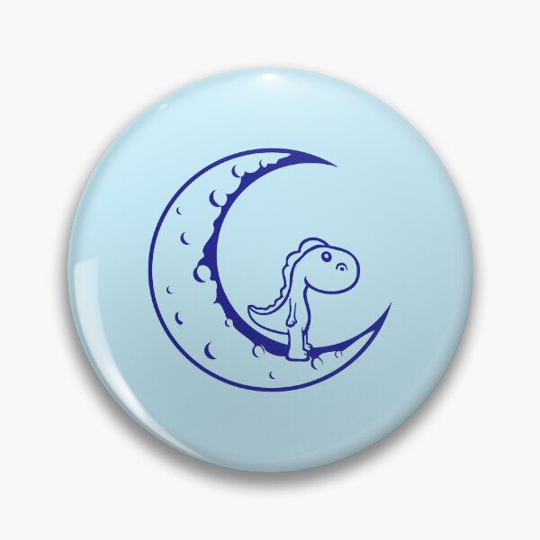 Item preview, Dino Half Crescent Moon Round Night Cute Dinosaur designed and sold by shirt-o-mat.