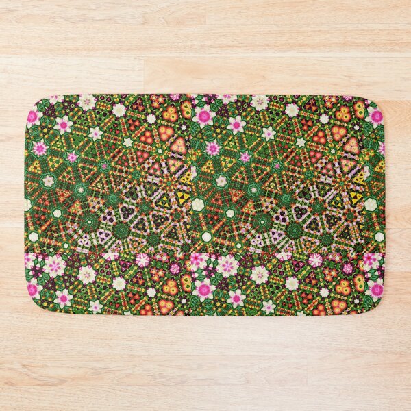 Item preview, Colorful pink, green, bright yellow repeating patterns designed and sold by Crobin1961.