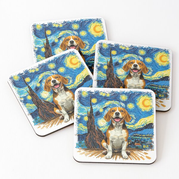 Item preview, Beagle in Crayon Starry Night | Artistic Dog Lover Design designed and sold by Fredster1966.