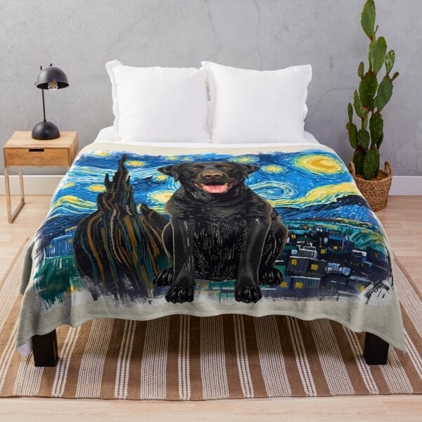 Item preview, Black Labrador Retriever Crayon Starry Night | Artistic Dog Lover Design designed and sold by Fredster1966.