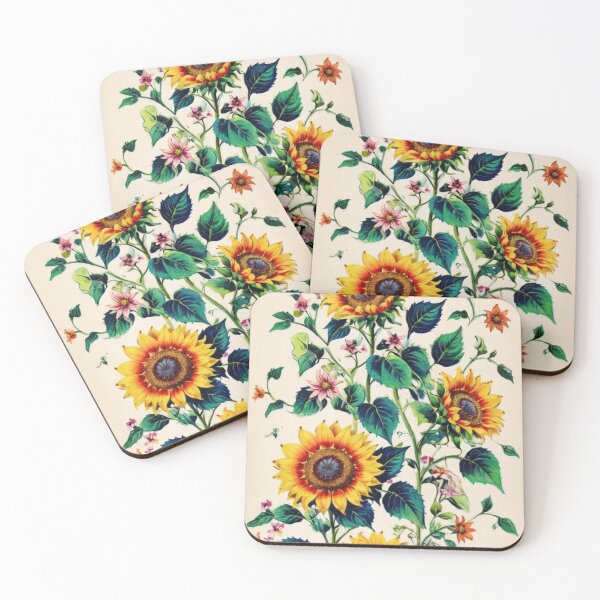 Item preview, Vintage style  sunflowers designed and sold by Nice-patterns.