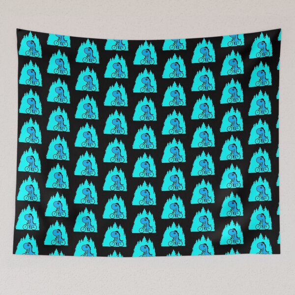 Item preview, Dino Bicycle Bike Tour Rider Trees Nature Forest designed and sold by shirt-o-mat.