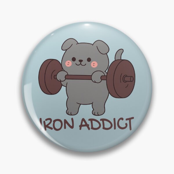 Item preview, Cute Cartoon Dog Workout Iron Addict designed and sold by NosandEdgy.