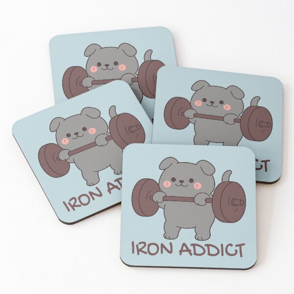 Item preview, Cute Cartoon Dog Workout Iron Addict designed and sold by NosandEdgy.
