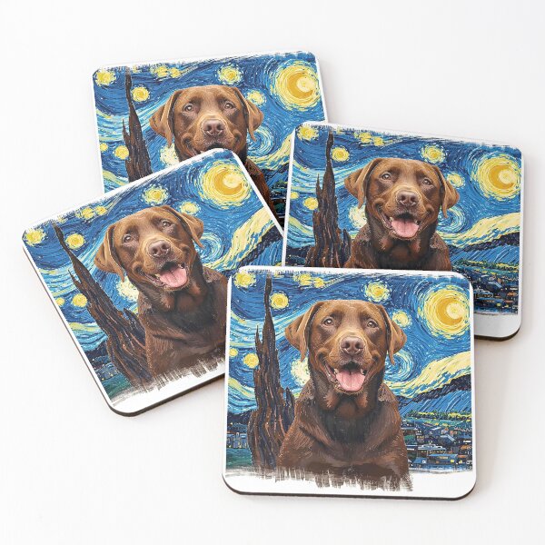 Item preview, Brown Labrador Retriever Crayon Starry Night | Artistic Dog Lover Design designed and sold by Fredster1966.