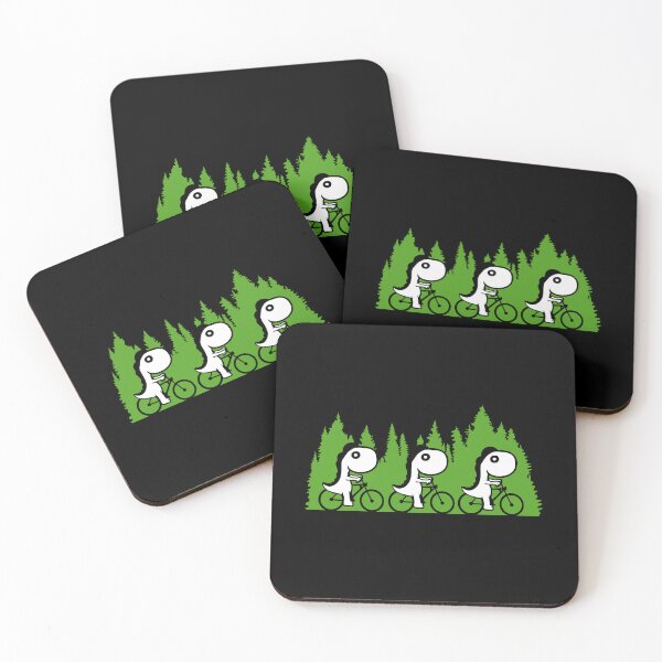 Item preview, 3 Dino Bicycle Bike Tour Rider Trees Nature Forest Team designed and sold by shirt-o-mat.