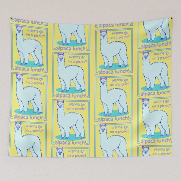 Item preview, wanna have a picnic? alpaca lunch! - alpaca meme 2 designed and sold by crestfallenmermaid.