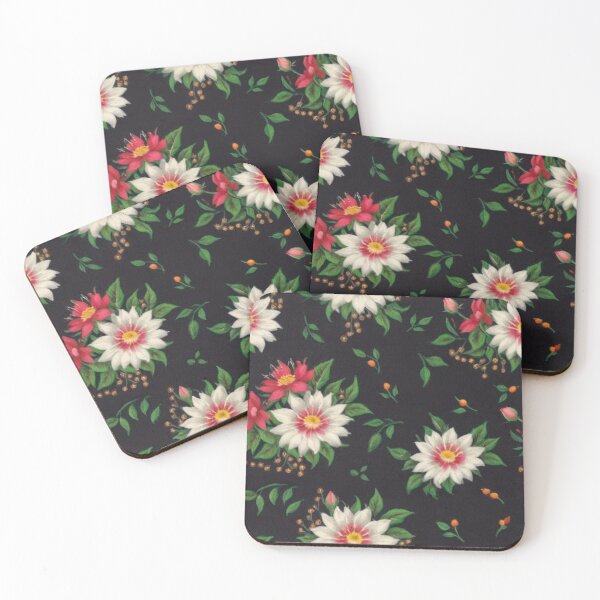 Item preview, vintage style white flowers designed and sold by Nice-patterns.