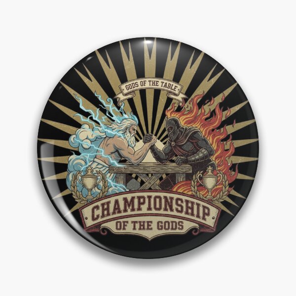 Item preview, Championship of the Gods – Mythic Arm-Wrestling Vintage Emblem designed and sold by CoolCrazyQuirky.