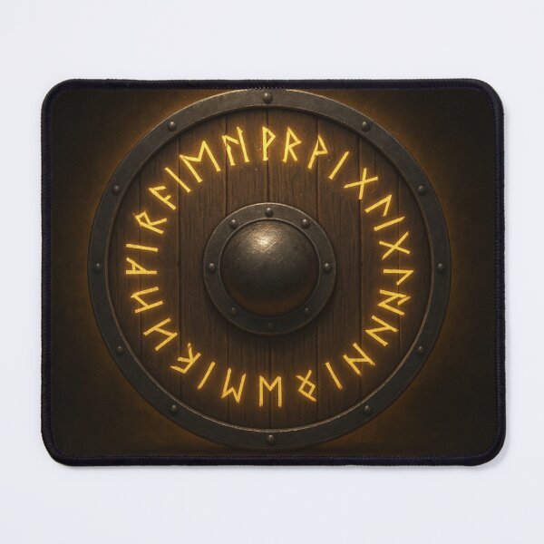 Item preview, Runed Viking Shield of Eternal Watch designed and sold by Mythborn Saga.