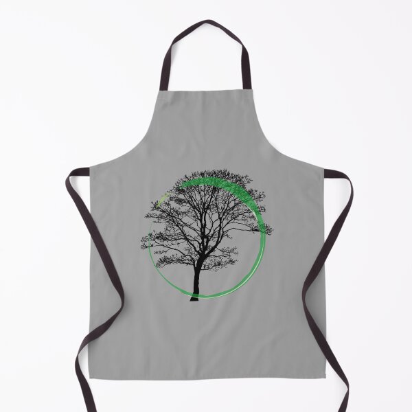 Item preview, Minimalist Tree Silhouette with Green Circle designed and sold by kiradreamshop.
