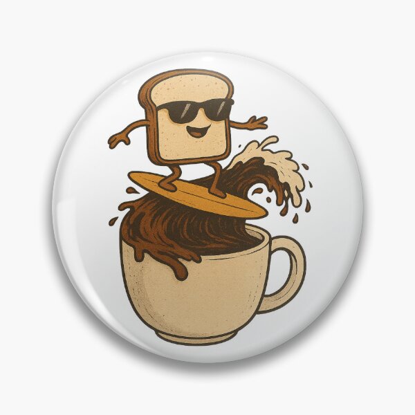 Item preview, Toast Malone surfing his first cup of coffee  designed and sold by BreadDifferentl.