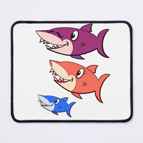 Item preview, Cute Sharks Family of Playful Sharks designed and sold by Artonmytee.