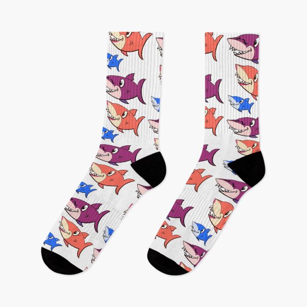 Item preview, Cute Sharks Family of Playful Sharks designed and sold by Artonmytee.