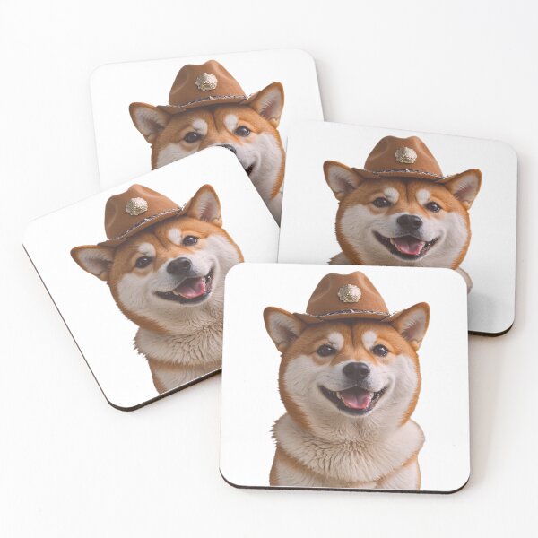 Item preview, Shiba inu Cowboy Hat Happy Balloons Celebrations Cute  designed and sold by CheeseBlueprint.