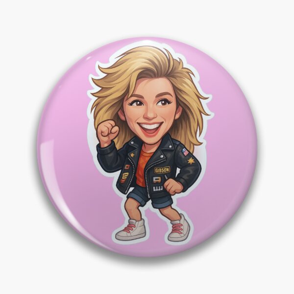 Artikelvorschau, Debbie Gibson Wackelkopf-Aufkleber, gestanzt entworfen und verkauft von CleverCulture.