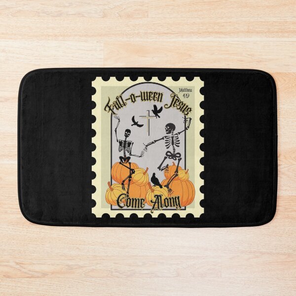 Item preview, Halloween Skeleton Fall-o-ween Jesus Come Along Stamp Matthew 4:19                      designed and sold by Forevermore.