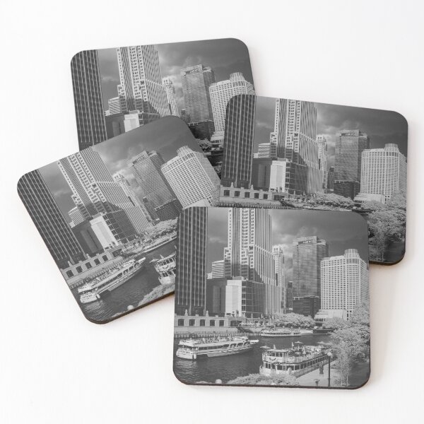 Item preview, Ethereal Riverwalk – Chicago Infrared Cityscape designed and sold by Akquired Taste.