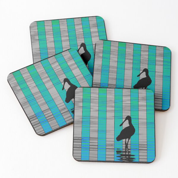 Item preview, Royal Spoonbill Bird Series, Silhouette Pop Turquoise.  designed and sold by Milla-Muck.