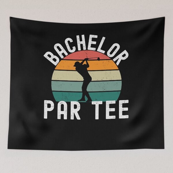 Item preview, Bachelor par tee funny golfing Bachelor party golf retro sun designed and sold by snowry.