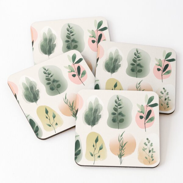 Item preview, Abstract Botanical Leaves with Minimalist Shapes designed and sold by scicilysimonee.