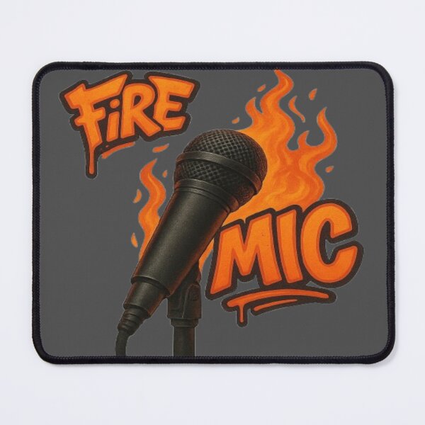 Item preview, Fire Mic – Street Art Graffiti Design designed and sold by matsu-oki.