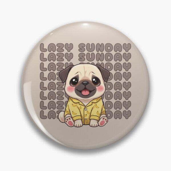 Item preview, Lazy Sunday Pug in Banana Pajamas - Cute Sleepy Dog Design designed and sold by JERUK POPSICLE.